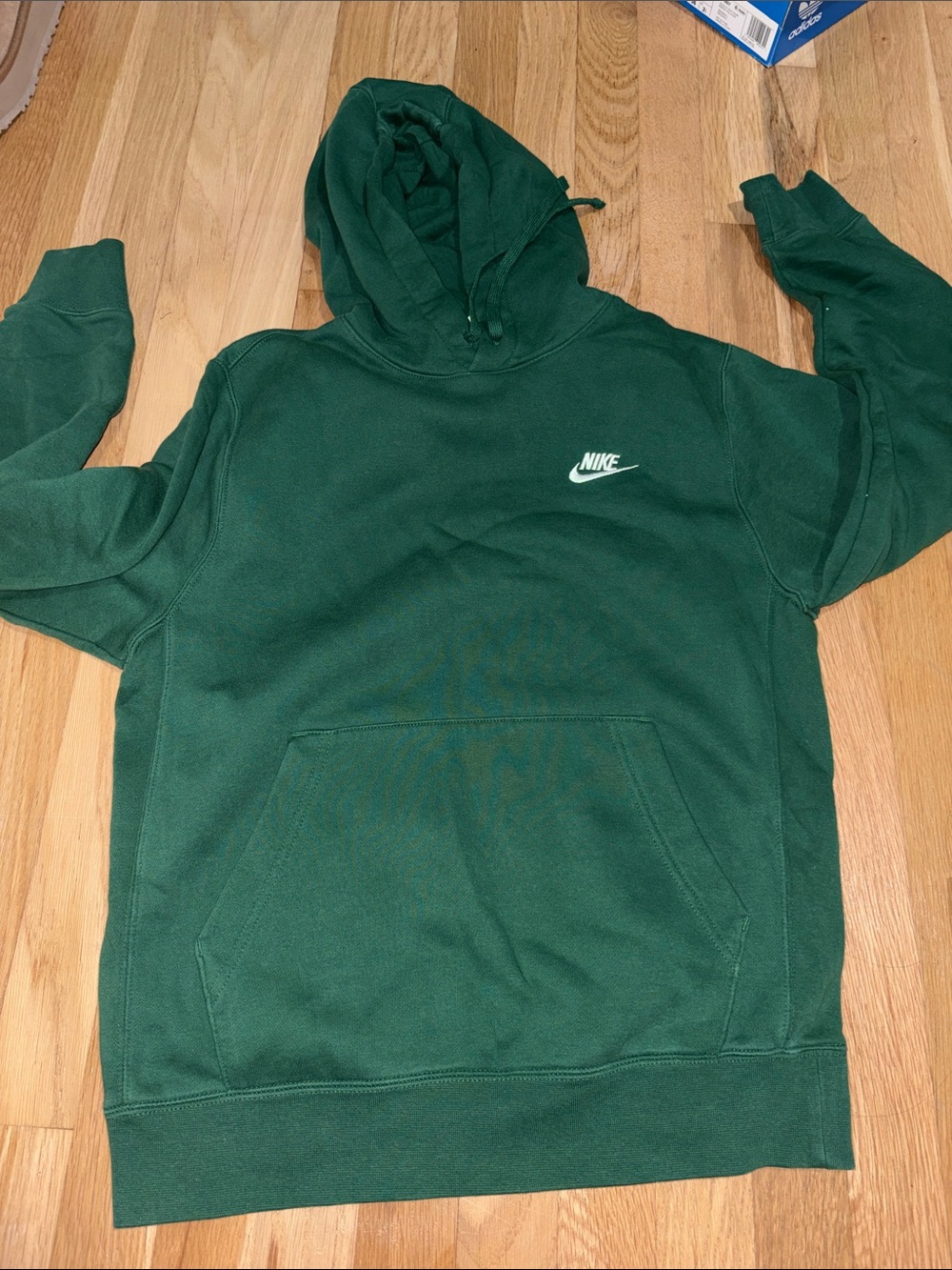 Nike Forest Green Pullover Hoodie with White Logo